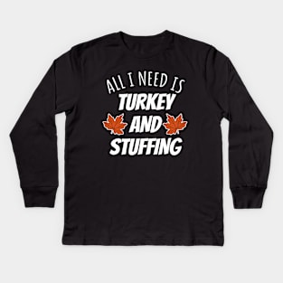 Turkey And Stuffing Kids Long Sleeve T-Shirt